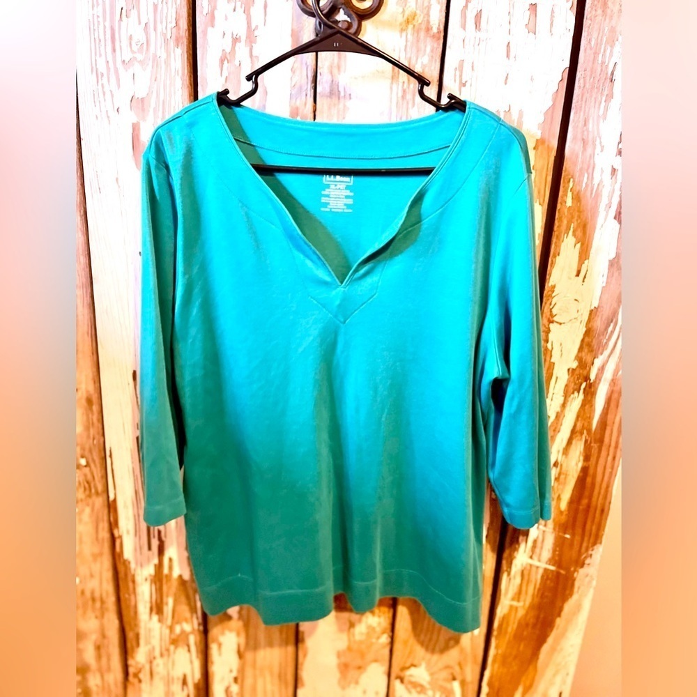 Ll Bean xl petite blue top
